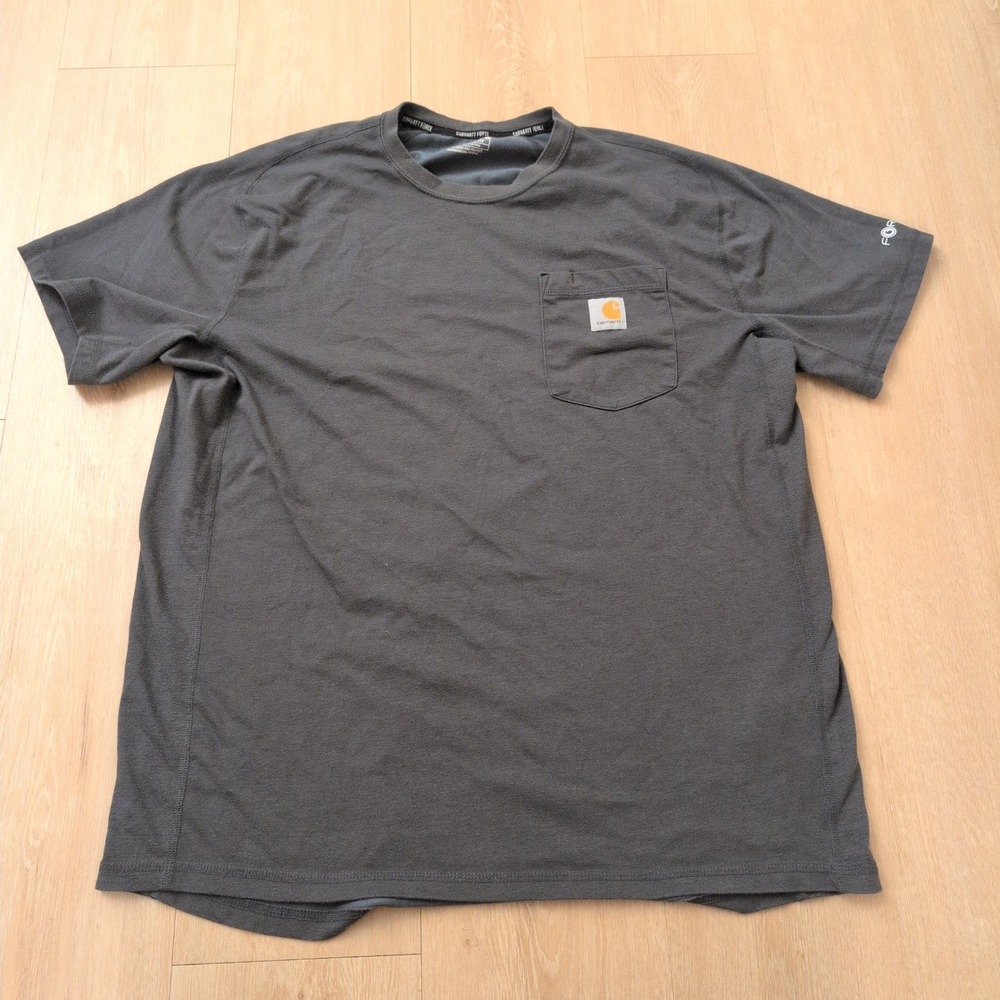 Carhartt Force Relaxed Fit Pocket T-Shirt Mens Large Gray Short Sleeve Work Tee